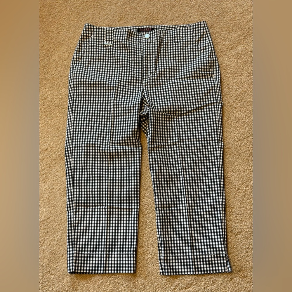 🖤🤍 Black & White Checkered Ralph Loren Capris 🤍🖤